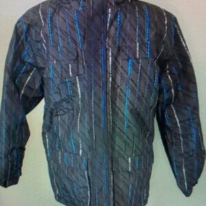 Kids Striped Jacket - Black and Blue